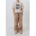 Contrast Dual Drawstring Cargo Pants