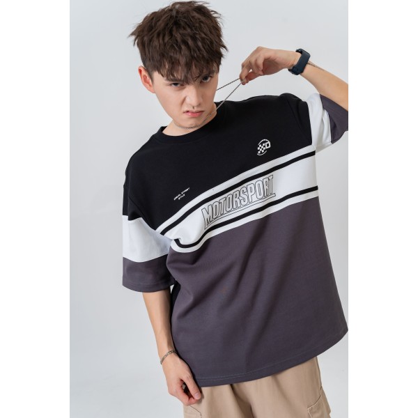 Oversized Contrast Panel Tee