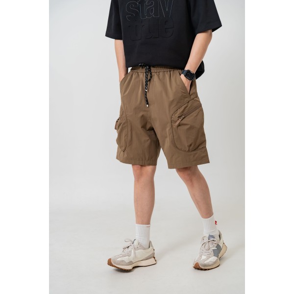 Zipper Pockets Cargo Shorts