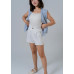 Elastic double zippered pocket shorts
