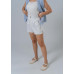 Elastic double zippered pocket shorts