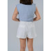 Elastic double zippered pocket shorts