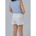 Elastic double zippered pocket shorts