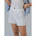 Elastic double zippered pocket shorts