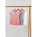 Sleeveless top with pearl neckline
