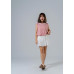 Sleeveless top with pearl neckline