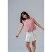 Sleeveless top with pearl neckline