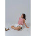 Sleeveless top with pearl neckline