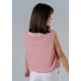 Sleeveless top with pearl neckline