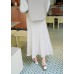 A-line midi knitted skirt