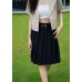 Midi pleated skirt