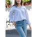 Straight-leg denim trousers