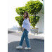 Straight-leg denim trousers