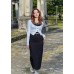 Lace crop button up long sleeves top