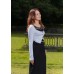 Lace crop button up long sleeves top