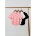 Back drop hole short sleeves top