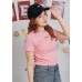 Back drop hole short sleeves top