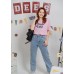 Letter graphic print short sleeves top