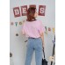 Letter graphic print short sleeves top