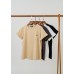 Solid color short sleeves T-shirt