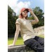 Solid color short sleeves T-shirt