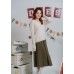 V-neck long sleeves knitted top
