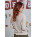 V-neck long sleeves knitted top