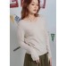V-neck long sleeves knitted top