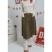 Button down skirt with pockets