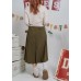 Button down skirt with pockets