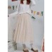 A-line midi with layered floral print skirt