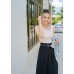 Square-necked sleeveless vest