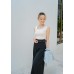 Square-necked sleeveless vest