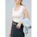 Square-necked sleeveless vest