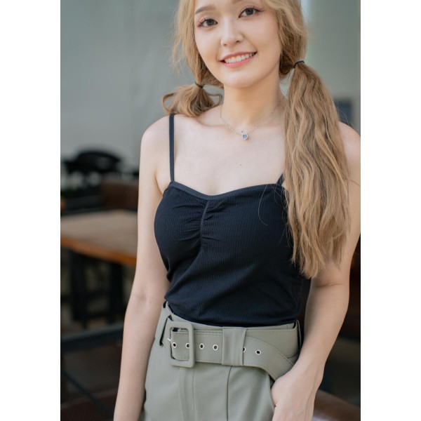 Front ruffled camisole