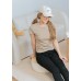 Crewneck short-sleeved solid color top