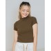 High-necked solid color top