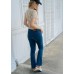 Slightly flared denim trousers