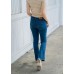 Slightly flared denim trousers