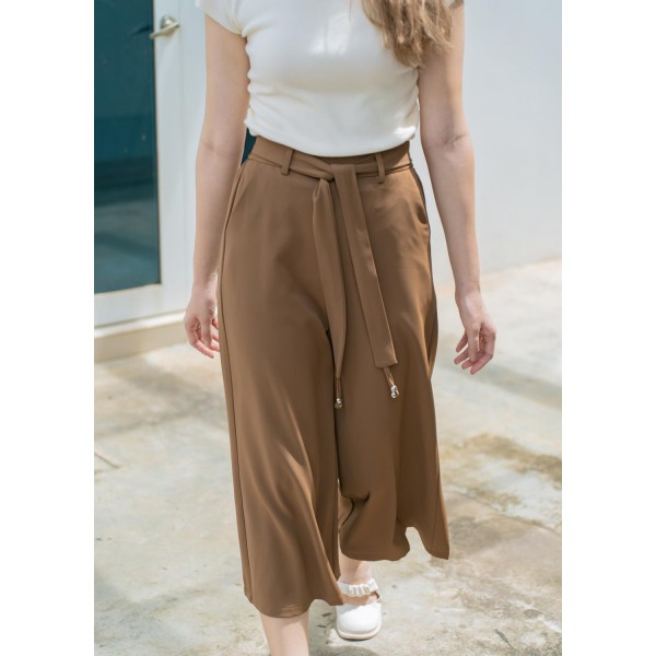 Straight-leg lace-up suit pants