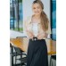 Midi pleated skirt