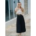 Midi pleated skirt
