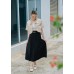 Midi pleated skirt