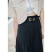 Midi pleated skirt