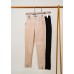 Narrow-legged open V pants