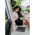 Zipped Back Pencil Skirt