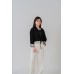 Drawstring Hem Layered Check Shirt