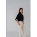 Fold Over Waist Straight Pants