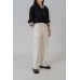 Fold Over Waist Straight Pants