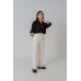 Fold Over Waist Straight Pants